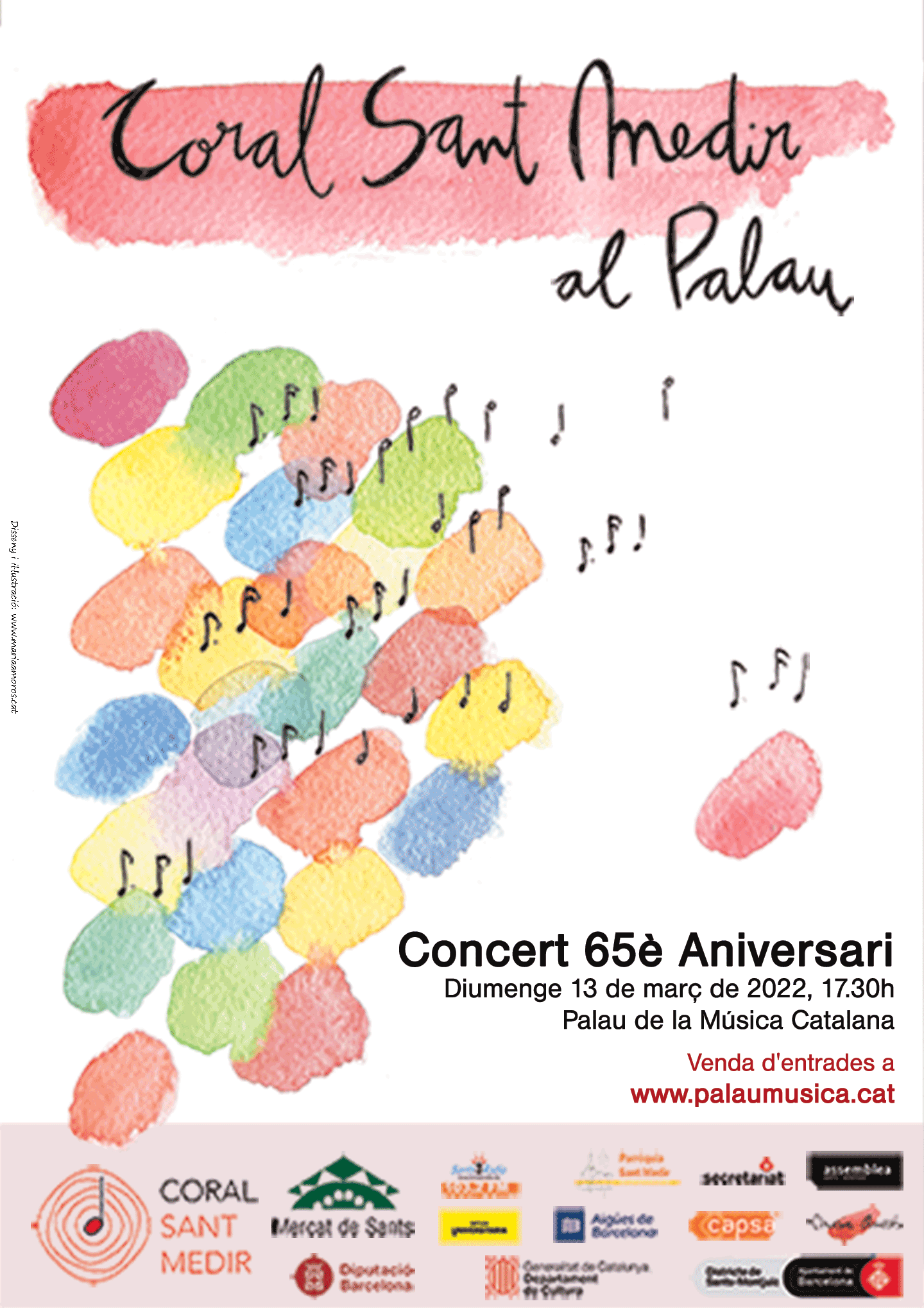 Poster Palau de la Música - 65 Aniv. Coral St Medir