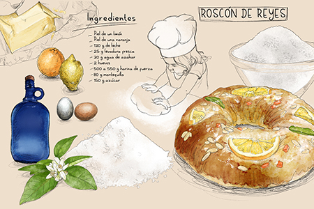 Postal Roscón de Reyes