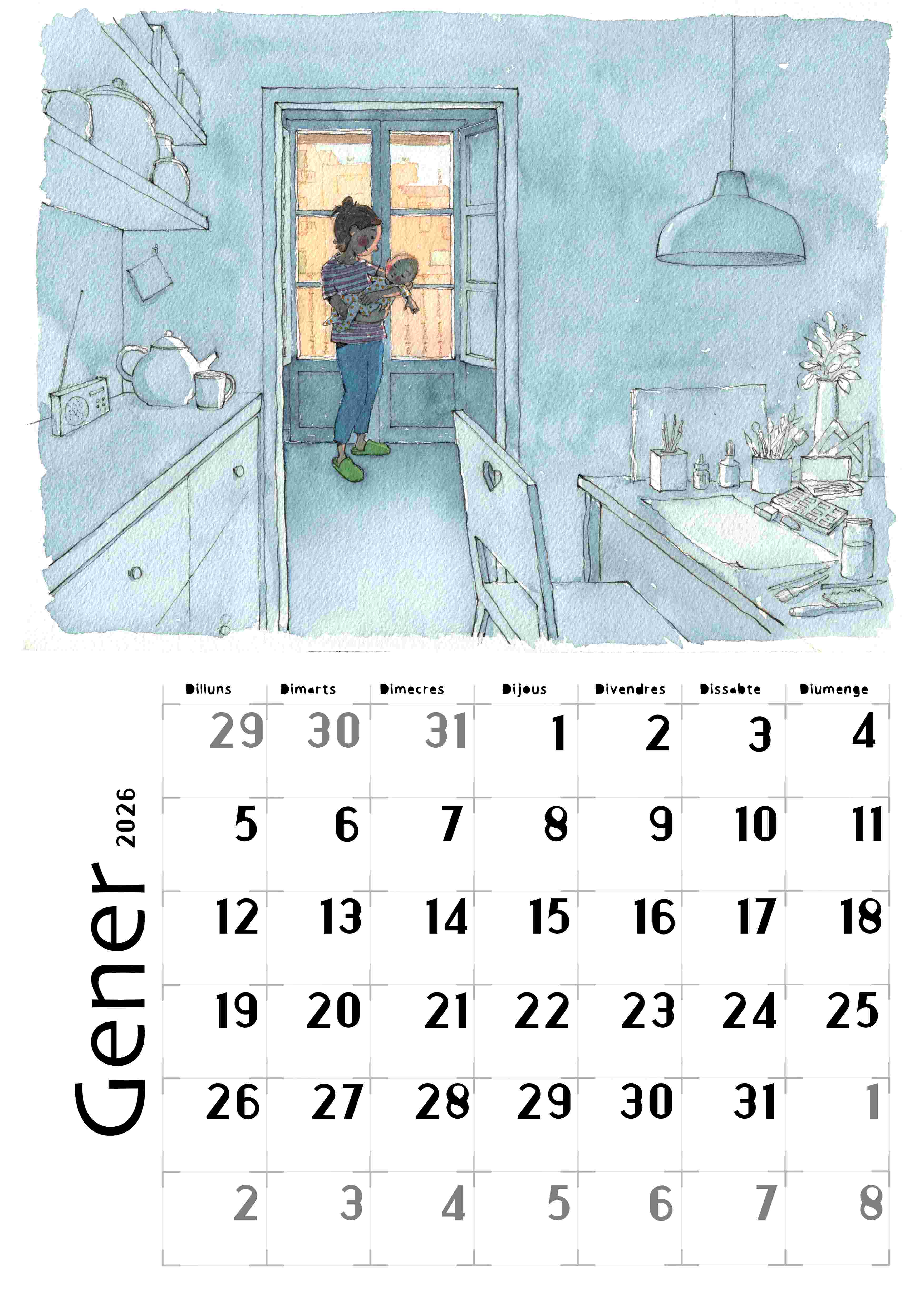 Gener 2025, calendari: autoedició